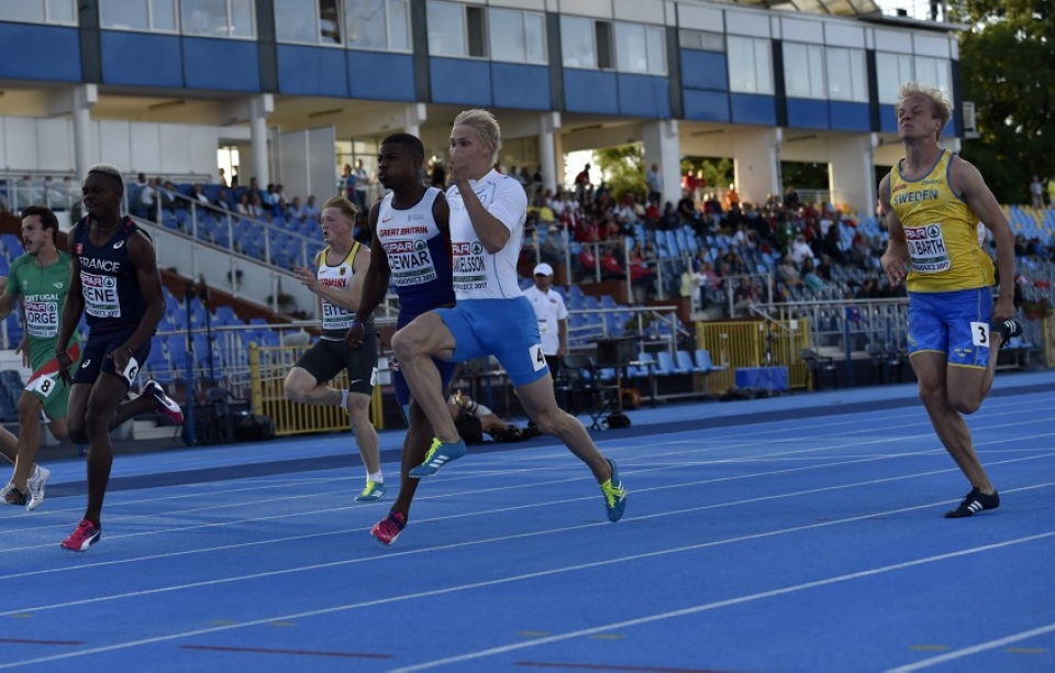 Samuli Samuelsson 100m 22v EM Samuli Samuelsson 100m 22v EM