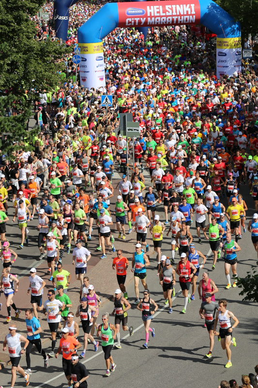 Helsinki City Marathonilla osanottajia 73:ta eri maasta