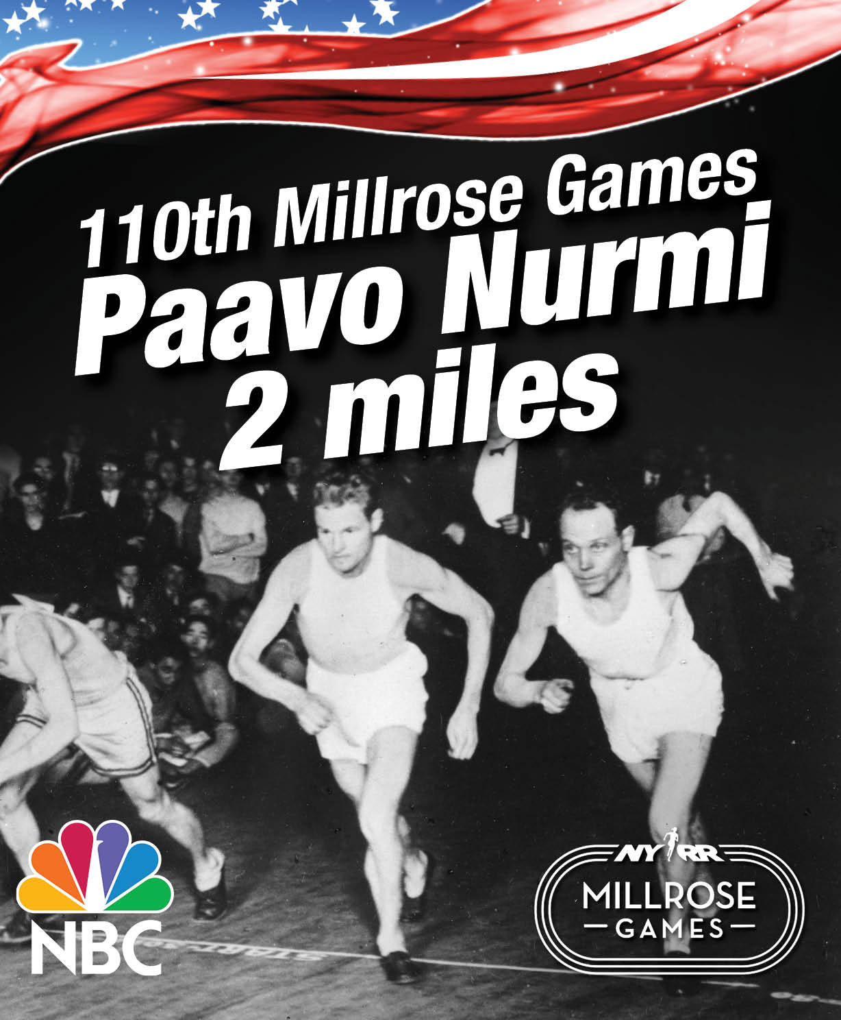 Vuonna 2017 New Yorkin Millrose Games -kilpailussa muistettiin Paavo Nurmea komeasti. Kilpailussa oli suurjuoksijan mukaan nimetty matka Paavo Nurmi Two Miles. 